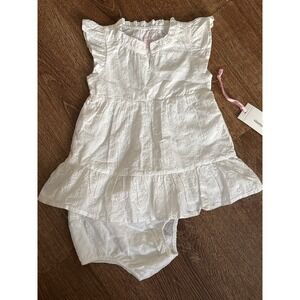 New Vineyard Vines Baby Girl White Eyelet Dress 3-6 months